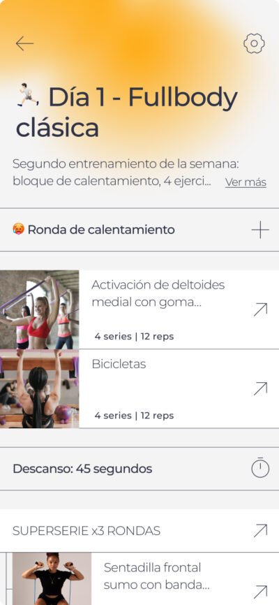 Vista previa de la sesión